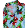 image:imageBig and Tall Mens Hawaiian Shirt Short Sleeve Button Down Shirts Summer Beach Tops with PocketGreen Leaves Red Flower