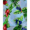 image:imageBig and Tall Mens Hawaiian Shirt Short Sleeve Button Down Shirts Summer Beach Tops with PocketGreen Leaves Red Flower