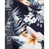 image:imageBig and Tall Mens Hawaiian Shirt Short Sleeve Button Down Shirts Summer Beach Tops with PocketNavy White Leaf