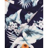 image:imageBig and Tall Mens Hawaiian Shirt Short Sleeve Button Down Shirts Summer Beach Tops with PocketNavy White Leaf