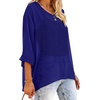 image:imageCHICGAL Womens Beach Cover ups Chiffon Poncho Tops Batwing Sleeve Casual Loose Fit Summer Blouses 2026Blue