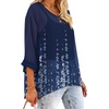 image:imageCHICGAL Womens Beach Cover ups Chiffon Poncho Tops Batwing Sleeve Casual Loose Fit Summer Blouses 2026Five Petal Flower