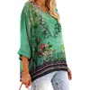 image:imageCHICGAL Womens Beach Cover ups Chiffon Poncho Tops Batwing Sleeve Casual Loose Fit Summer Blouses 2026Green Boho