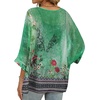 image:imageCHICGAL Womens Beach Cover ups Chiffon Poncho Tops Batwing Sleeve Casual Loose Fit Summer Blouses 2026Green Boho