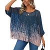 image:imageCHICGAL Womens Beach Cover ups Chiffon Poncho Tops Batwing Sleeve Casual Loose Fit Summer Blouses 2026Grey Coral