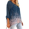 image:imageCHICGAL Womens Beach Cover ups Chiffon Poncho Tops Batwing Sleeve Casual Loose Fit Summer Blouses 2026Grey Coral