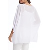 image:imageCHICGAL Womens Beach Cover ups Chiffon Poncho Tops Batwing Sleeve Casual Loose Fit Summer Blouses 2026White