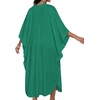 image:imageCHICGAL Womens Kaftan Dresses Long Caftans Plus Size Batwing Sleeve Swimsuit Coverup V Neck Summer Beach Dress 2026Green