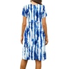 image:imageWEACZZY Womens Summer Short Sleeve Casual Dresses VNeck Floral Party Dress with PocketsYh Blue Tie Dye
