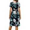 image:imageWEACZZY Womens Summer Short Sleeve Casual Dresses VNeck Floral Party Dress with PocketsYh Grbananaleaves