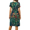image:imageWEACZZY Womens Summer Short Sleeve Casual Dresses VNeck Floral Party Dress with PocketsYh Green Garden
