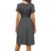 image:imageWEACZZY Womens Summer Short Sleeve Casual Dresses VNeck Floral Party Dress with PocketsYh White Dot Black
